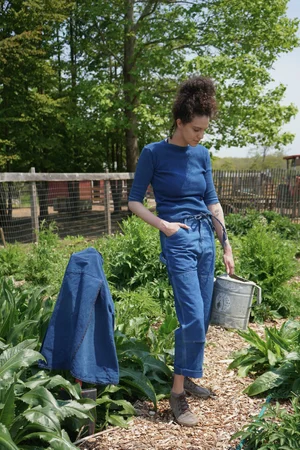 Indigo Quadro Pant — Gamine Workwear